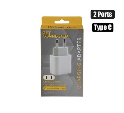 Usb plug-adaptor 2 ports type c