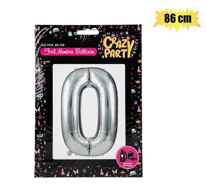 Balloons helium foil silver 0 86cm f-03