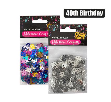 Party confetti milestone 40 15g