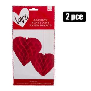 Party honeycomb hearts 2pc