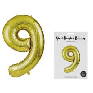 Balloon helium foil gold 9 102cm f-04
