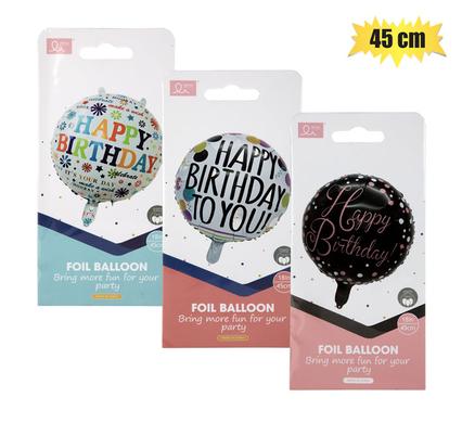 Balloon helium foil glam bday 45cm f-01