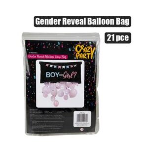 Party balloon bag gender reveal 21pcs