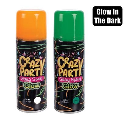 Party-spray string glow in dark