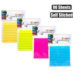 Note-pad self-stick ruled 90 sheets