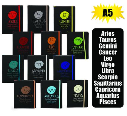 Notebook horoscope with elastic band a5