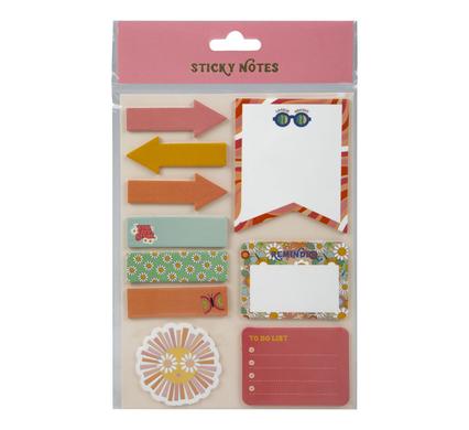 Note-pad self-stick novelty set asstd