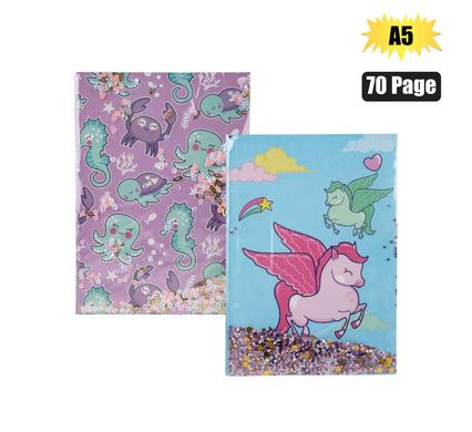 Novelty notebook with sequin a5 70pg