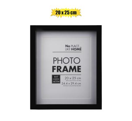 Picture-frame pl shadow box 20x25cm blk