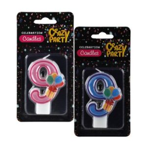 Candle birthday single number-9 kiddies