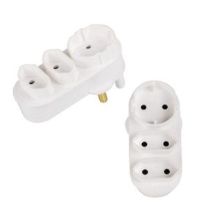 Plug-adaptor euro 1xshuko 2x5amp bulk