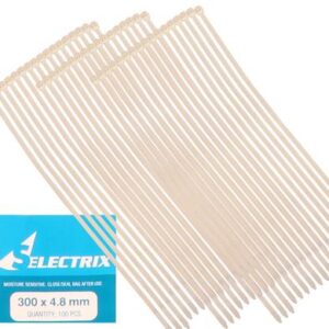 Cable-ties 4.8x300mm white 100's bulk
