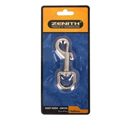 Snap-hook+swivel cp 19x 80mm