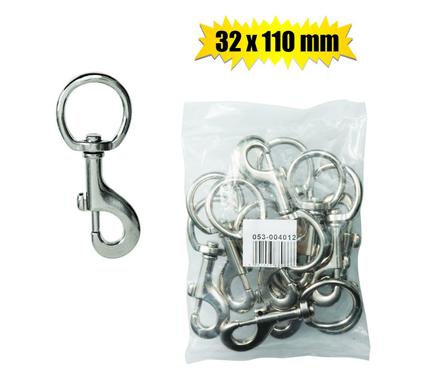 Snap-hook+swivel cp 32x110mm bulk