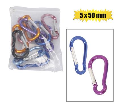 Snap-hook aluminium 5x50mm bulk