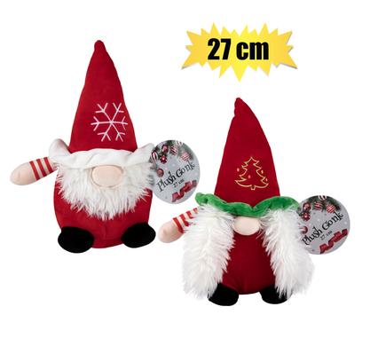 Xmas plush gonk asstd 27cm