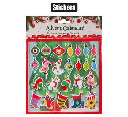 Xmas stationery sticker advent calendar
