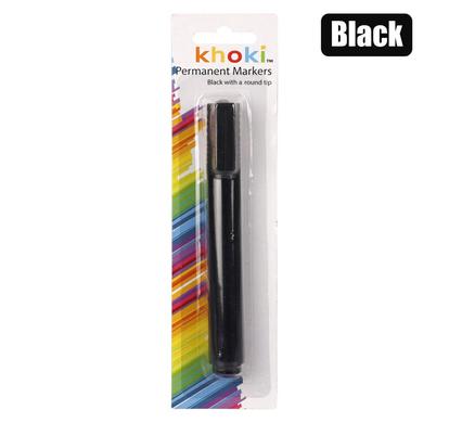 Marker permanent round tip black