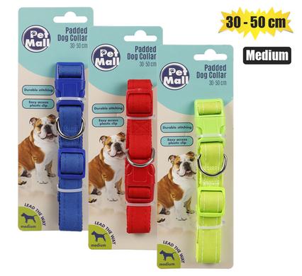 Pet dog collar 30-50cm med asst col