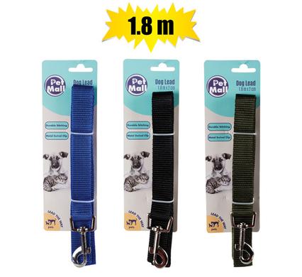 Pet dog-lead nylon asstd-color 23x1800mm