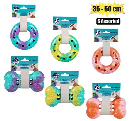 Pet dog toy bone/ring tpr for treats