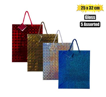 Gift-bag hologram lrg 25x32cm gloss