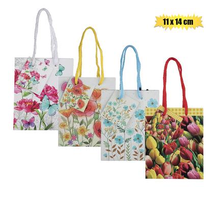 Gift-bag paper sml 11x14cm everyday flwr