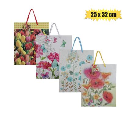 Gift-bag paper lrg 25x32cm everyday flwr