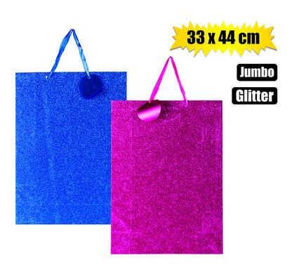 Gift-bag metalic glitter ppr jmb 33x44cm