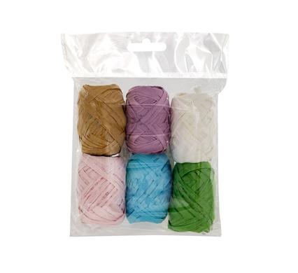 Raffia paper asstd colors 5mmx10m