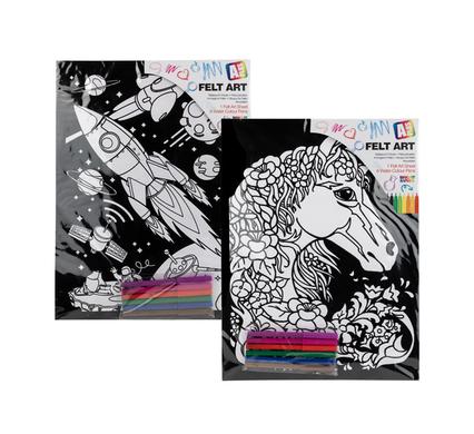 Art+craft felt art colouring asstd