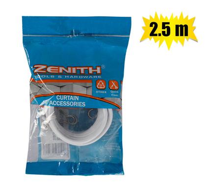 Curtain wire 2.5m+hooks+eyes zenith