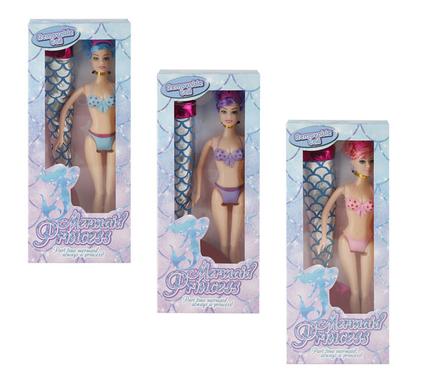Doll mermaid with removable tail