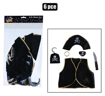 Dress up set pirate 6pc