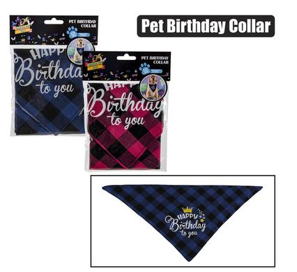 Dress up pet birthday collar