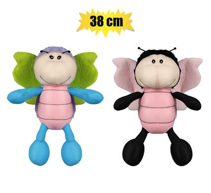 Plush bright bee w/foambeads 38cm