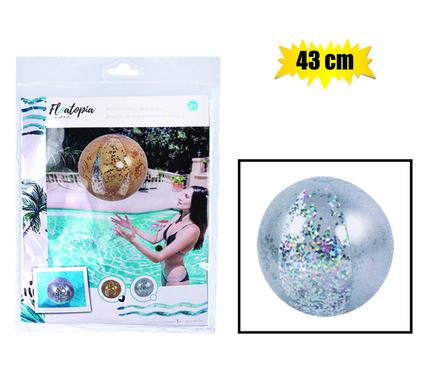 Inflatable ball glitter 43cm astd