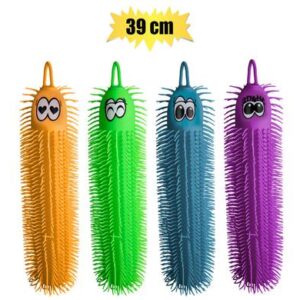 Novelty prickly puffer worm bright 39cm