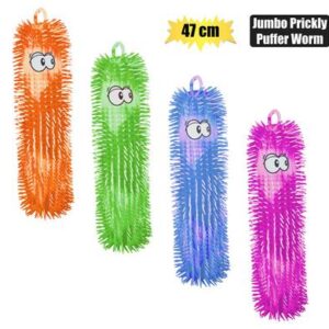 Novelty prickly puffer worm jumbo 47cm