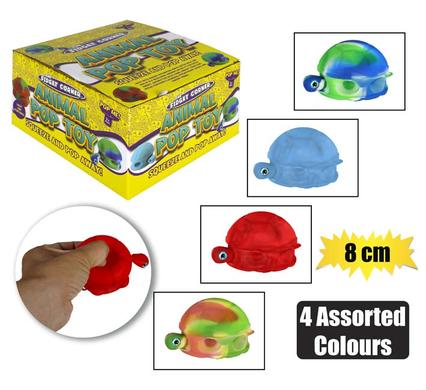 Novelty sensory bubble animal 8cm asstd