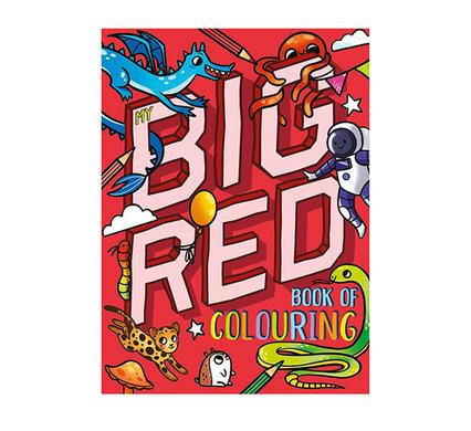 Book colouring big red