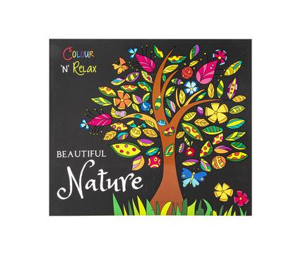 Book colouring & relax beautiful nature