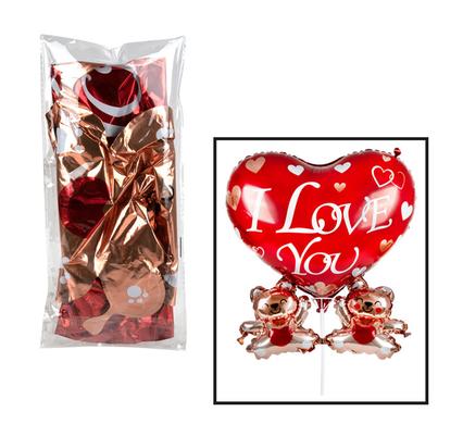 Balloon teddy love air inflated