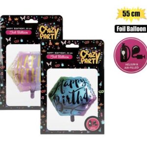 Balloon helium hexgn astd1 hbd 55cm f-02