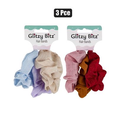 Hair band scrunchie pastels 3pc