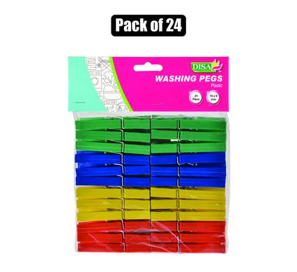 Washing pegs pl 70mm pack-24