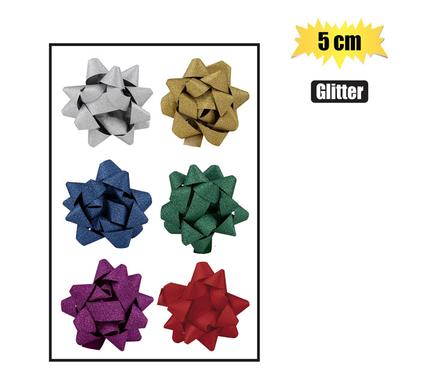 Gift-bow glitter finish 5cm