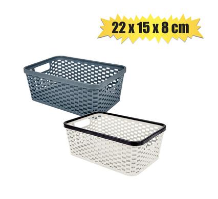 Basket pl honeycomb 22x15x8cm