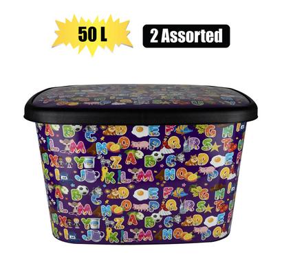 Storage box decorated deep 50l