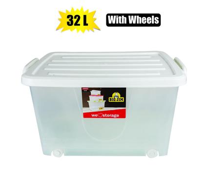 Storage box glider 32l 50x37x25cm wheels